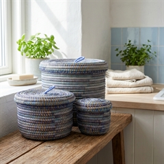 Små Afrikanske kurve i Blå - Sæt m 3 stk